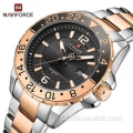 Relógios masculinos Top Luxury NAVIFORCE 9192 2021 Business Classic Aço Inoxidável Relógio Relógio Macho de Quartzo à Prova D &#39;Água